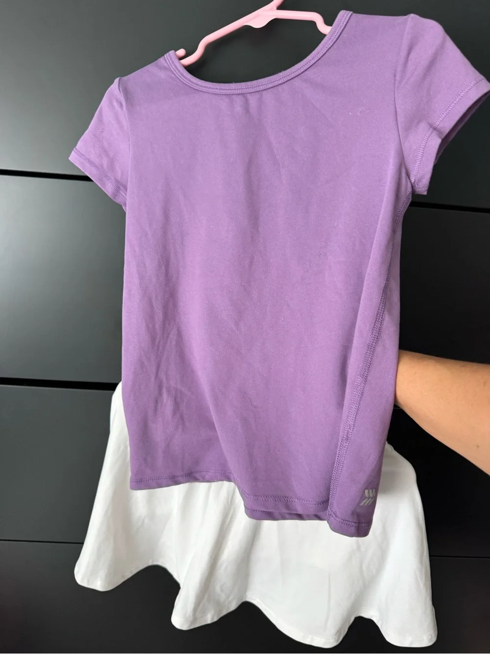 Crewcuts Girls' Short Sleeve Tees in Purple & White